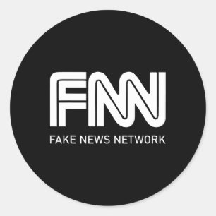 Trump Fnn Fake-News-Netzwerk Runder Aufkleber