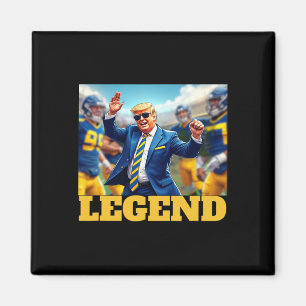 Trump Football Tanzkollegium blau und gelb Magnet