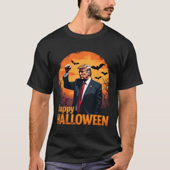 Trump freut sich Halloween Trump Vance Usa Trump H T-Shirt (Vorderseite)