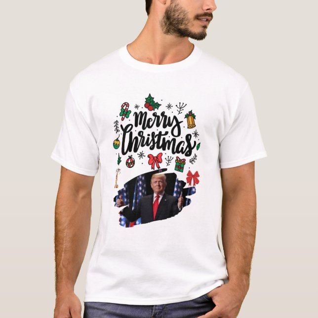 Trump frohe Weihnachten T-Shirt (Vorderseite)