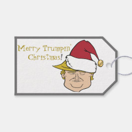 Trump frohe Weihnachts-Geschenketiketts Geschenkanhänger