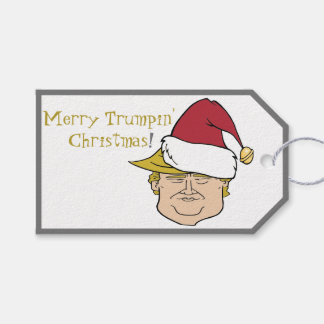 Trump frohe Weihnachts-Geschenketiketts Geschenkanhänger