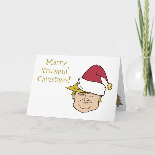 Trump Frohe Weihnachtskarte Dankeskarte (Vorderseite)