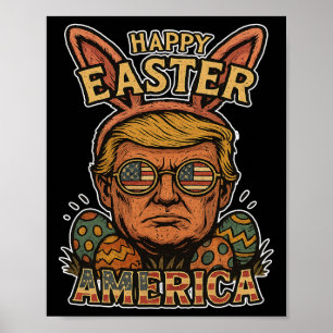 Trump Fröhlicher Osterhase Ei Jagd Frühling Lustig Poster