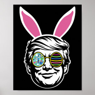 Trump Fröhlicher Osterhase Ostereiersuche Frühling Poster