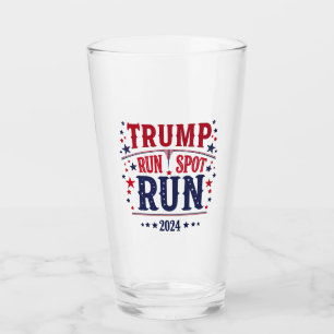 Trump führt eine lustige Wahldebatte durch Glas
