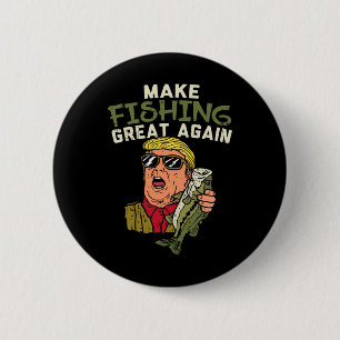 Trump Funny Fisherman Angler G Button