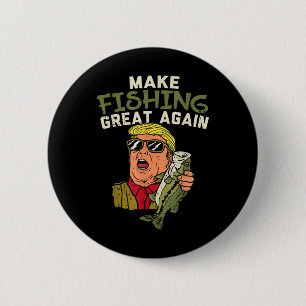Trump Funny Fisherman Angler G Button