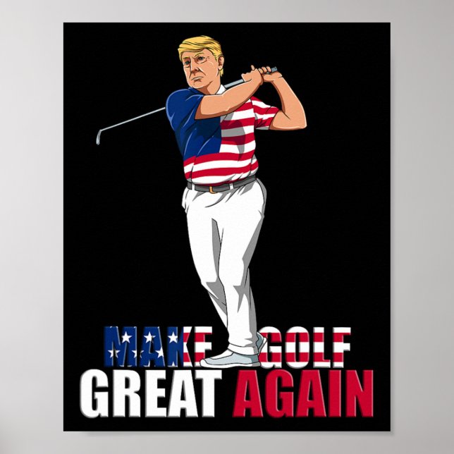 Trump - Funny Golf Geschenk Poster (Vorne)
