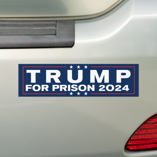 Trump für das Gefängnis 2024 blockiert ihn gegen T Autoaufkleber (Auf Auto)