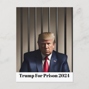 Trump für das Gefängnis 2024 Postkarte