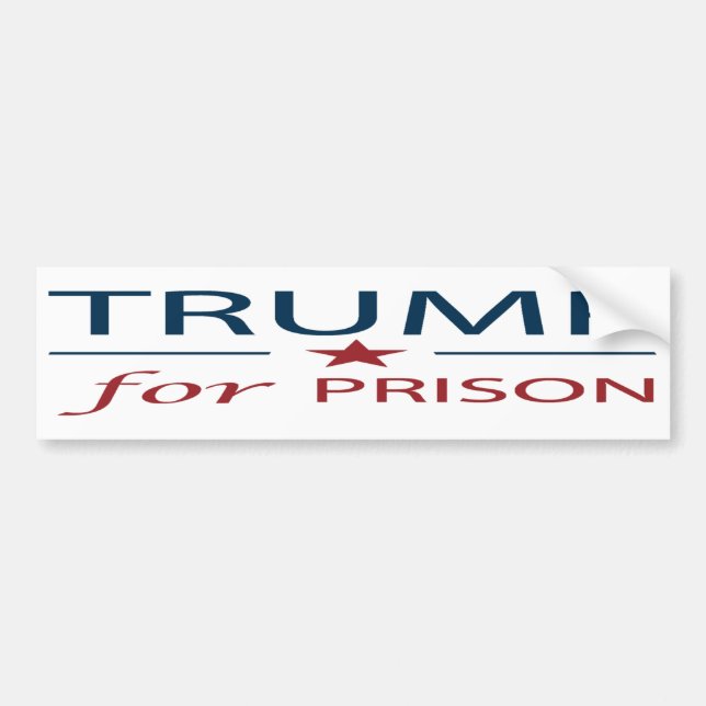 Trump für das Gefängnis gegen Trump politisches Mo Autoaufkleber (Vorne)