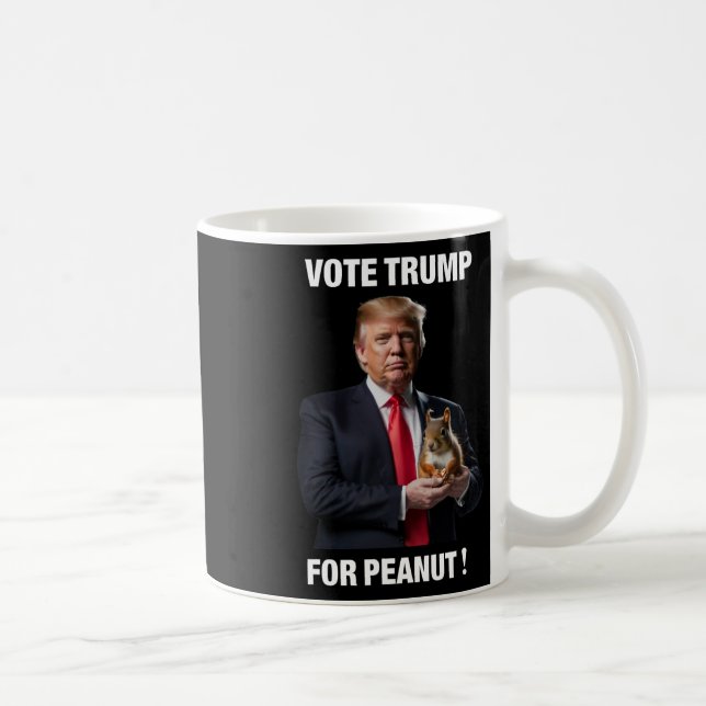 Trump für Erdnuss das Eichhörnchen 3 Kaffeetasse (Rechts)