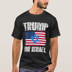Trump Für Israel Republikaner Jüdisch Juden Donald T-Shirt
