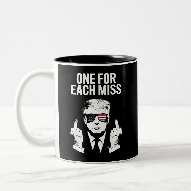 Trump für jede Frau Zweifarbige Tasse (Links)