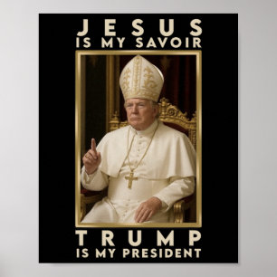 Trump Für Papst T Shirt Präsident Trump Tees 2025 Poster