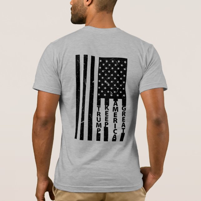 Trump für Präsident 2020 Behalte Amerika Großes T-Shirt (Rückseite)