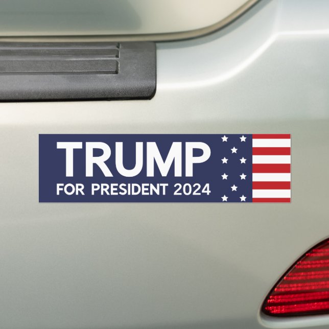 Trump für Präsident 2024 Autoaufkleber (Auf Auto)