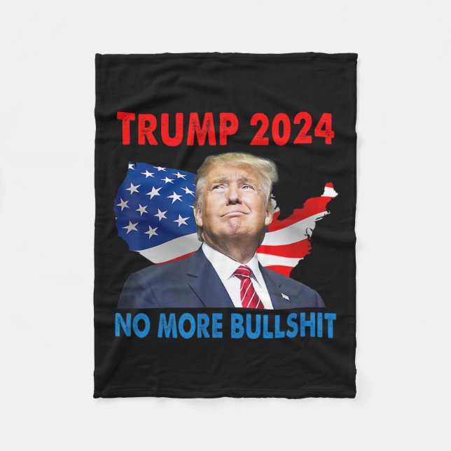 Trump für Präsident 2024 kein Bull mehr Fleecedecke (Vorderseite)
