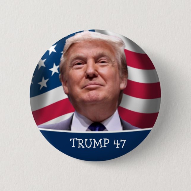 Trump für Präsident 47 für 2024 Button (Vorderseite)