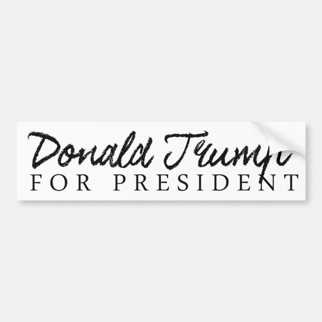 Trump für Präsident Autograph Bumper -.pnng Autoaufkleber (Vorne)