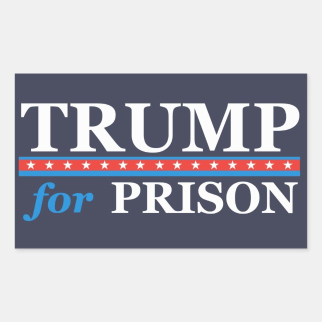 TRUMP FÜR PRISON Anti Trump Rechteckiger Aufkleber (Vorderseite)