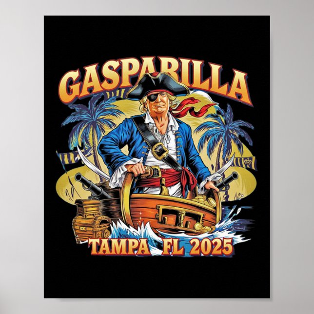 Trump Gasparilla Tampa Fl 2025 Poster (Vorne)