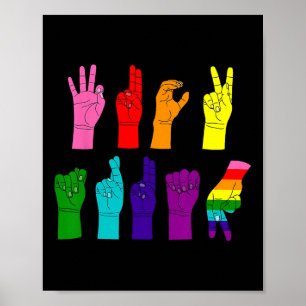 Trump Gebärdensprache subtil anti Trump LGBTQ Poster
