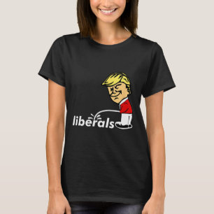 Trump gegen den Liberalen Donald Trump knüppelt vo T-Shirt