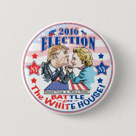Trump gegen Hillary 2016 Button