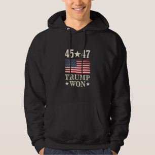 Trump Gewann 2024 45 47. Präsident USA-Flagge Hoodie