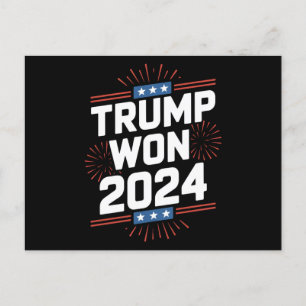 Trump gewann 2024 den 47. Platz im Weißen Haus Postkarte