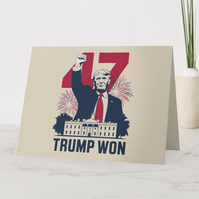 Trump gewann 2024 erneut den 47. karte (Vorderseite)