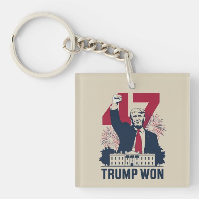 Trump gewann 2024 erneut den 47. schlüsselanhänger (Vorderseite)