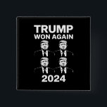 Trump gewann 2024 erneut den Tag der Amtseinführun Button<br><div class="desc">Trump gewann 2024 den Tag der Amtseinführung des Präsidenten 47</div>