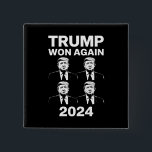 Trump gewann 2024 erneut den Tag der Amtseinführun Button<br><div class="desc">Trump gewann 2024 den Tag der Amtseinführung des Präsidenten 47</div>