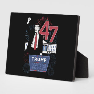 Trump gewann 2024 Präsident 47 Amerika USA Fotoplatte