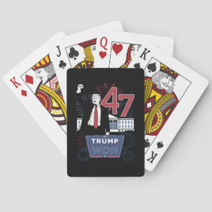 Trump gewann 2024 Präsident 47 Amerika USA Spielkarten