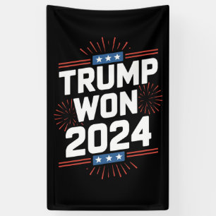 Trump gewann 2024 Präsident 47. des Weißen Hauses Banner