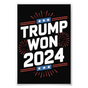 Trump gewann 2024 Präsident 47. des Weißen Hauses Fotodruck