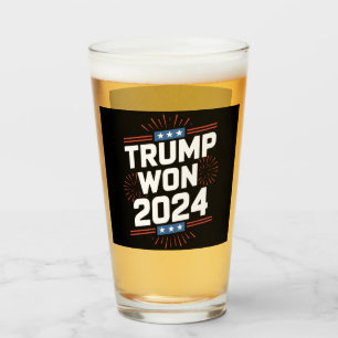 Trump gewann 2024 Präsident 47. des Weißen Hauses Glas