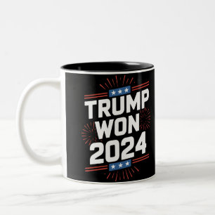 Trump gewann 2024 Präsident 47. des Weißen Hauses Zweifarbige Tasse