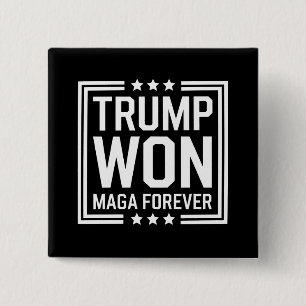 Trump gewann die 47. US-Präsidenten-Maga-Wahl 2024 Button