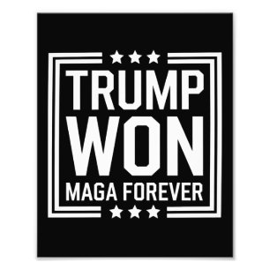 Trump gewann die 47. US-Präsidenten-Maga-Wahl 2024 Fotodruck