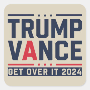 Trump gewann die Präsidentschaftswahl 2024 Präside Quadratischer Aufkleber