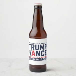 Trump gewann die Wahl 2024 Präsident Trump Vance Bierflaschenetikett