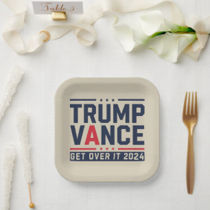 Trump gewann die Wahl 2024 Präsident Trump Vance Pappteller