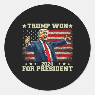 Trump gewann erneut die Wahl 2025 Präsident 47 Th Runder Aufkleber