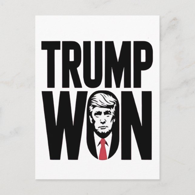 Trump gewann Trump Vance-Präsidentenrede Postkarte (Vorderseite)