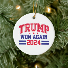 Trump gewann wieder 2024 keramik ornament